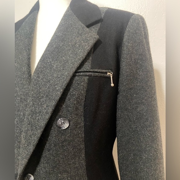 Jordan & Cole women's S two color 100% wool lined button jacket w/ zippers EUC - Picture 2 of 10